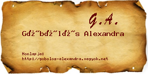 Göbölös Alexandra névjegykártya