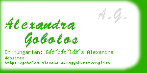 alexandra gobolos business card